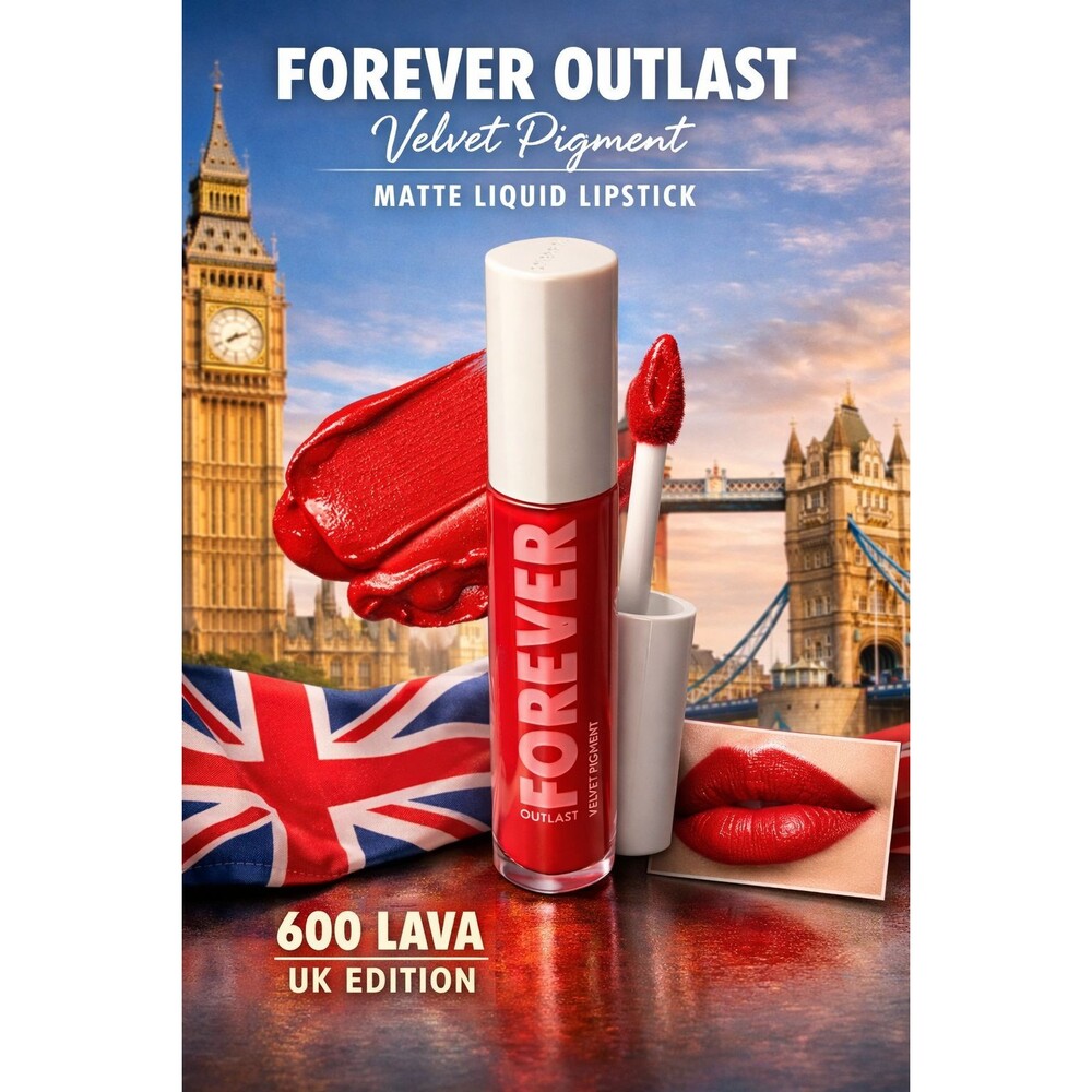 CoverGirl Outlast Forever Velvet Pigment Matte Lipstick –600 Lava (UK Packaging)